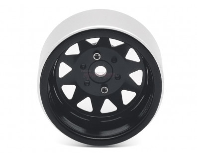 1.9 High Mass Steelie 6 Lug Beadlock Wheels Black