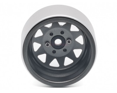 1.9 High Mass Steelie 6 Lug Beadlock Wheels Gun Metal