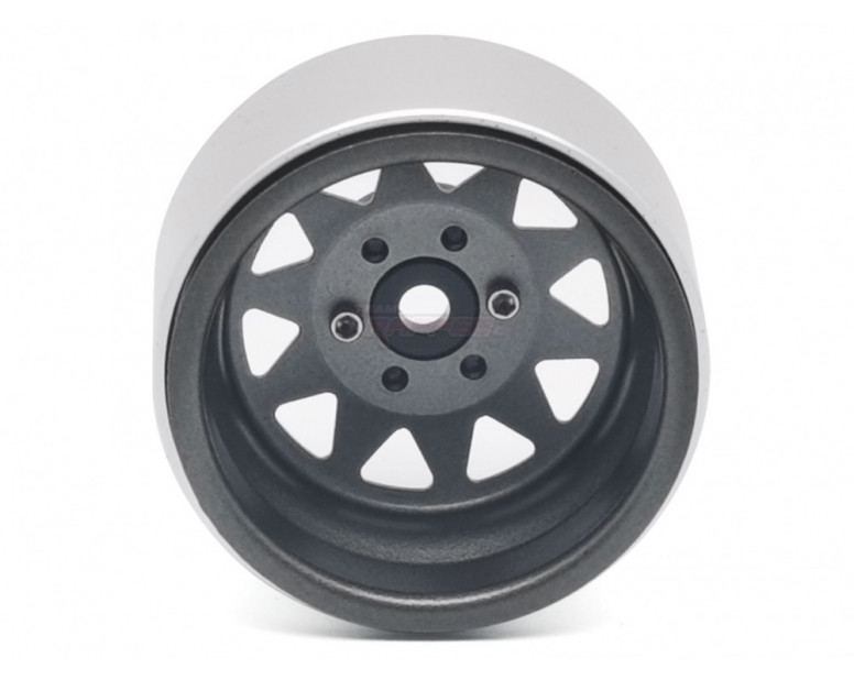 1.9 High Mass Steelie 6 Lug Beadlock Wheels Gun Metal