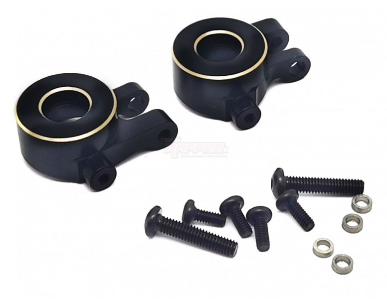 Brass Front Steering Knuckle for TRX-4M Defender Black
