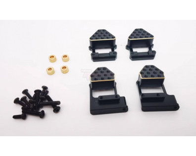 Brass Front & Rear Shock Mounts (4) Black