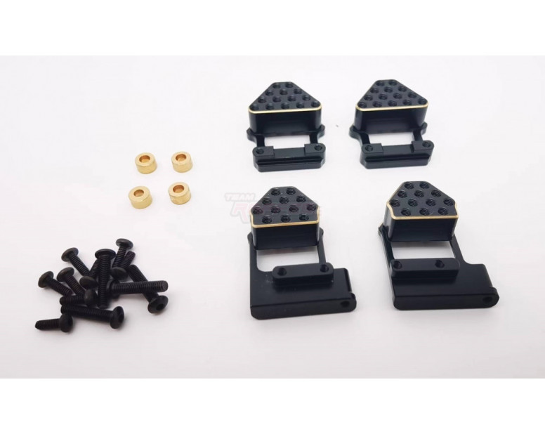 Brass Front & Rear Shock Mounts (4) Black