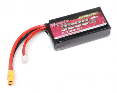11.1V 3200mAh 90C Graphene 3S LiPo Soft Case Battery Pack XT60 Plug 88x44x25mm