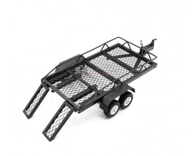 1/24 Scale Metal Dual Axle Trailer Black