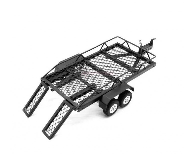 1/24 Scale Metal Dual Axle Trailer Black
