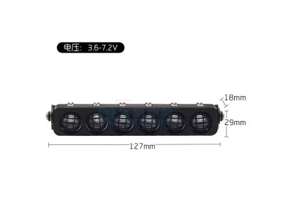 Metal Roof 6 Round Lights Decoration White LED Assembly Included