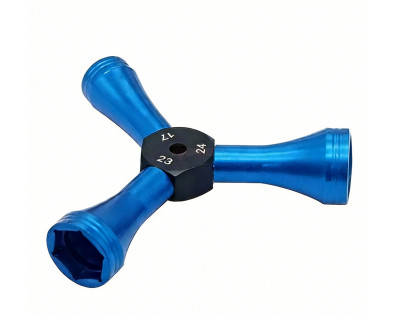 CNC Aluminum Socket Wrench for Off-Road Scale RC Car Blue