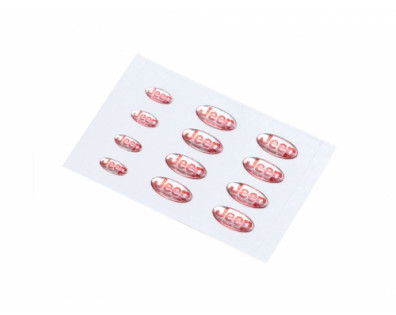 Jeep Crystal Sticker Red
