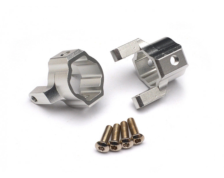 Aluminum Castor Block (1 Pair) Silver