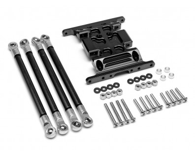 Aluminum Gearbox Holder & Lower Link Black