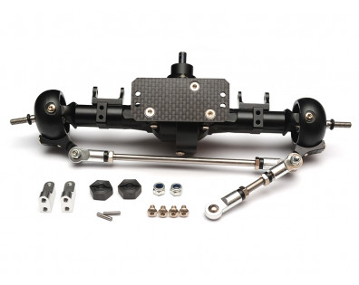 Complete Aluminum Front Axle for SCX-10 AX10 Black