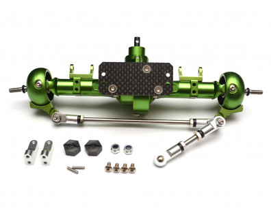 Complete Aluminum Front Axle for SCX-10 AX10 Green