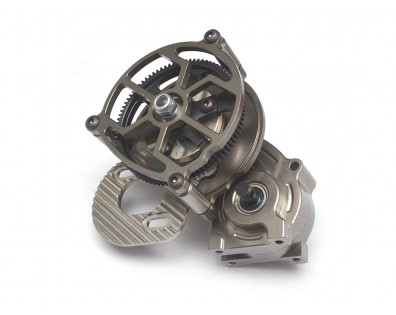 Assemble Center Main Gearbox  with Motor Mount and Metal Gears Gun Metal
