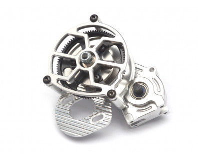 Assemble Center Main Gearbox  with Motor Mount and Metal Gears Silver