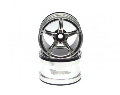 2.2 Super Star Aluminum Beadlock Wheels (2) Black