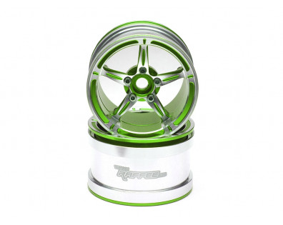 2.2 Super Star Aluminum Beadlock Wheels (2) Green