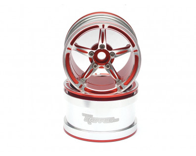 2.2 Super Star Aluminum Beadlock Wheels (2) Red