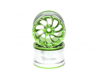 2.2 Twister Aluminum Beadlock Wheels (2) Green