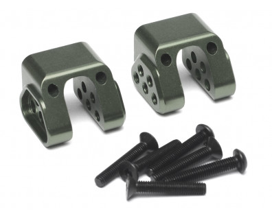 Alumium Rear Chasssis Upper Link Mounts  Gun Metal