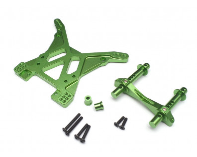 Aluminum Front Shock Tower with Body Mount - 1 Set Green