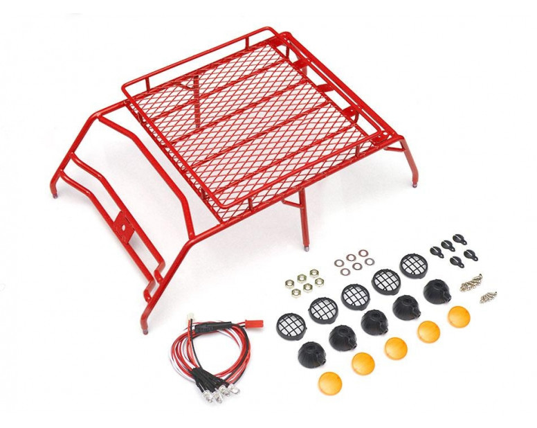 Roof Luggage Rack For 1/10 AMG Benz 4x4 Truck Red