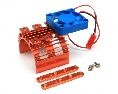 Aluminum Motor Heat Sink w/Fan 50*40*42 Orange