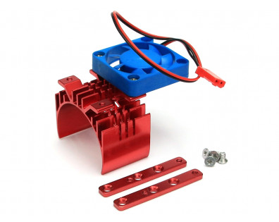 Aluminum Motor Heat Sink w/Fan 46*36*38 Red
