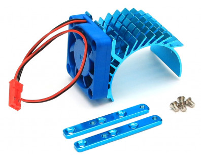 Aluminum Motor Heat Sink w/Fan 46*29*32 Blue
