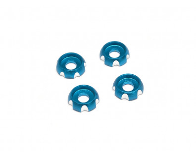 Aluminum Flat Head Washers Screw Cups Blue