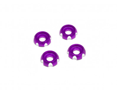 Aluminum Flat Head Washers Screw Cups Purple