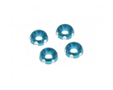 Aluminum Round Washers Screw Cups Blue