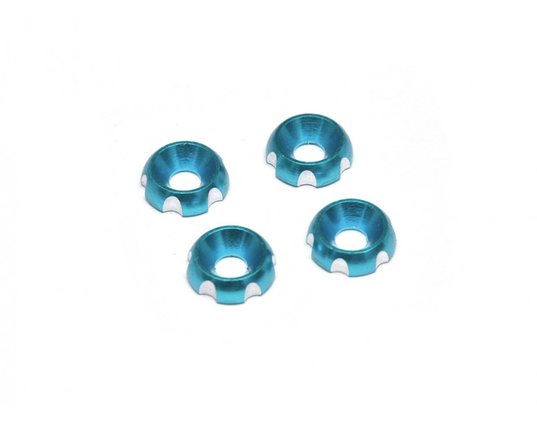 Aluminum Round Washers Screw Cups Blue