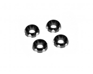 Aluminum Round Washers Screw Cups Black