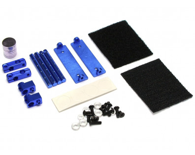 1/10 RC Aluminum Adjustable Stealth Body Mount  - 1 Set Blue