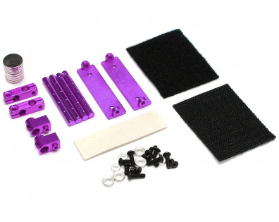 1/10 RC Aluminum Adjustable Stealth Body Mount  - 1 Set Purple