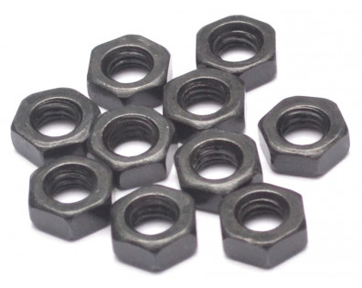 Aluminum Steel Hex Nuts M4 (10) Black