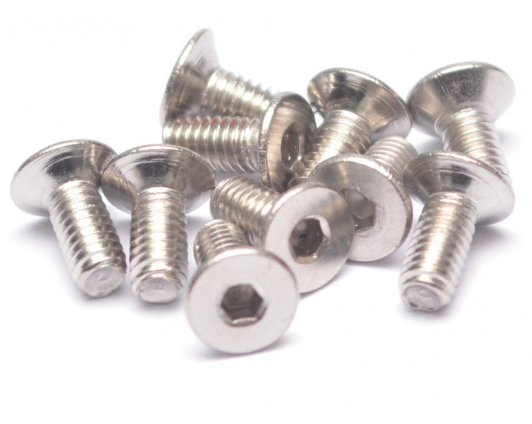 304 Stainless Steel M2.5x6mm Hex Socket Flat Head (10)