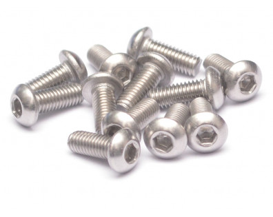 304 Stainless Steel M3x8mm Hex Socket Button Head (10)