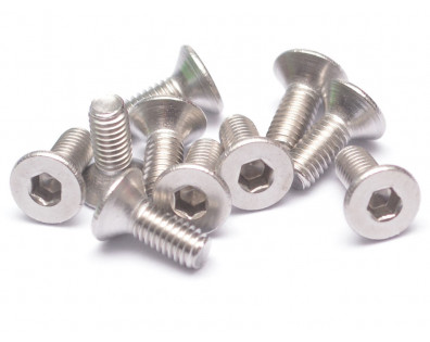 304 Stainless Steel M3x8mm Hex Socket Flat Head (10)