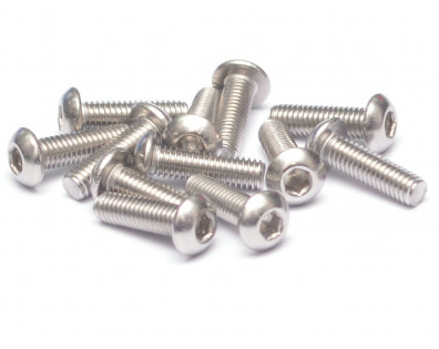 304 Stainless Steel M3x10mm Hex Socket Button Head (10)