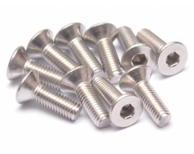 304 Stainless Steel M3x10mm Hex Socket Flat Head (10)