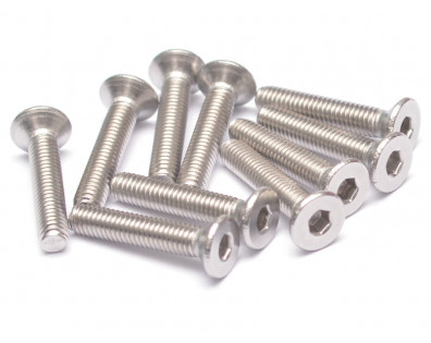 304 Stainless Steel M3x16mm Hex Socket Flat Head (10)