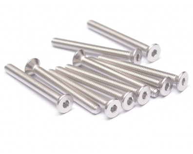 304 Stainless Steel M3x30mm Hex Socket Flat Head (10)