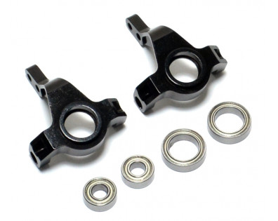 Aluminium Front Knuckle With Bearings - 2 Pcs Black