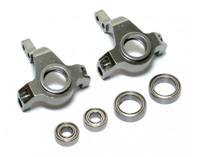 Aluminium Front Knuckle With Bearings - 2 Pcs Gun Metal