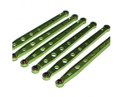 Aluminium Lower & Upper Chassis Link - 6 Pcs Green
