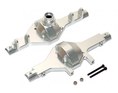 Aluminium Front / Rear Gear Box - 2 Pcs Silver