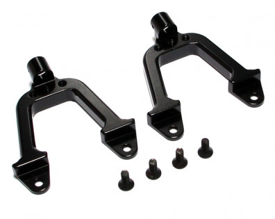 Aluminum Front Shock Hoops - 1 Pair Black