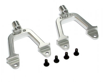 Aluminum Front Shock Hoops - 1 Pair Silver