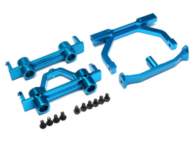 Aluminum Front & Rear Bumper Set - 1 Set Blue